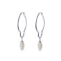 Artemesia’s Mother Of Pearl 925 Sterling Silver Hoops, thumbnail 3 of 4