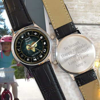 Personalised Aries Galaxy Design Wrist Watch, 3 of 4