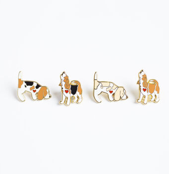 Beagle Dog Enamel Pin Badge, 3 of 6