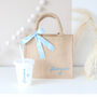Personalised Mini Jute Bag And Cold Cup Set, thumbnail 5 of 9
