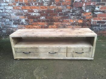 Industrial Reclaimed Wood Tv Unit With Drawers 203, 4 of 5