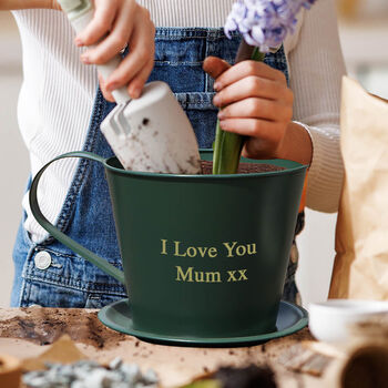 Personalised Green Teacup Planter Gift, 3 of 7