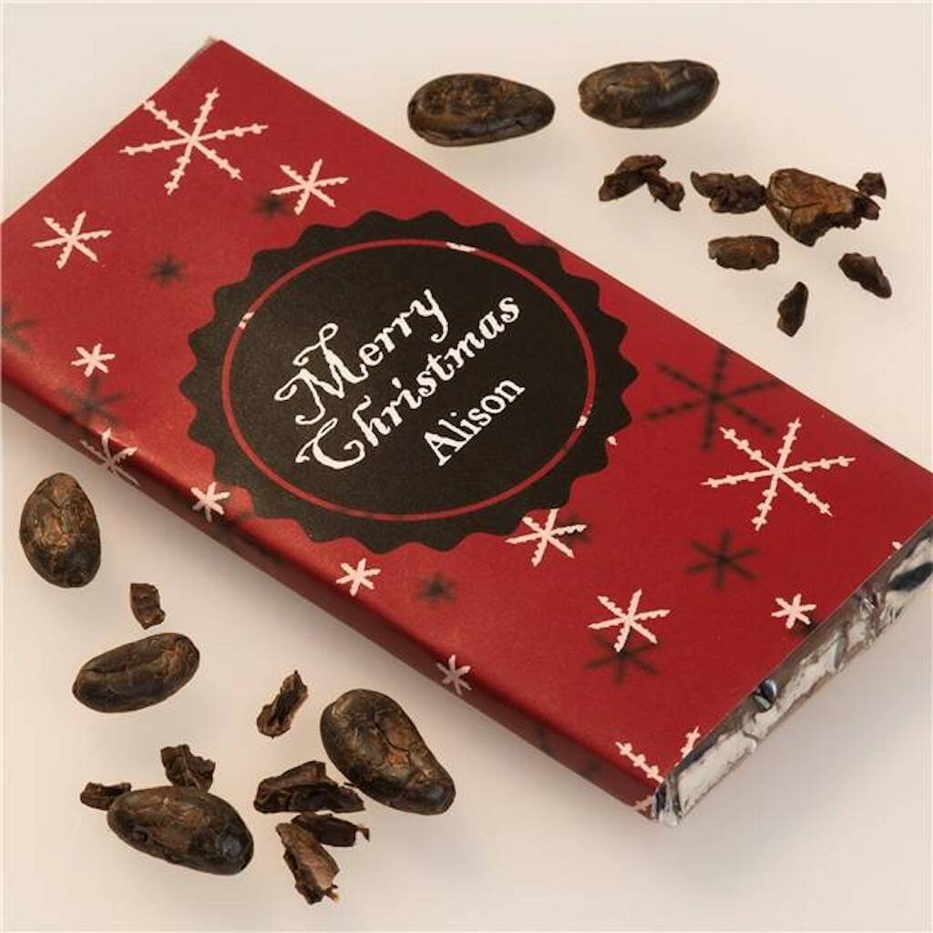 Personalised Christmas Chocolate Bar Snowflakes, 1 of 2