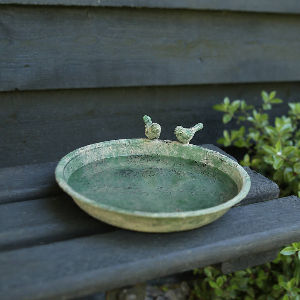 Little Verdigris Bird Bath By Clem & Co