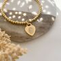 Yellow Gold Personalised Fingerprint Heart Bracelet, thumbnail 1 of 7