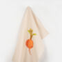 Orange Swede Vegetable Tea Towel, thumbnail 2 of 2