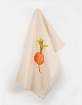 Orange Swede Vegetable Tea Towel, 2 of 2