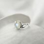 Rainbow Moonstone Wave Ring, thumbnail 1 of 6