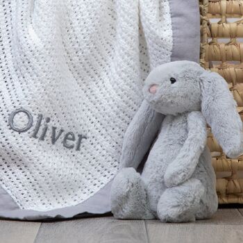Personalised Cellular Baby Blanket With Coloured Trim, 3 of 10