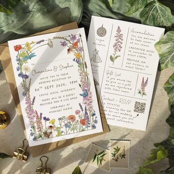 Cottage Garden Evening Wedding Invitations, 5 of 7