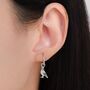 Pigeon Charm Hoops And Pendant Necklace In Sterling Silver, thumbnail 6 of 11