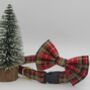 Red And Gold Tartan Dog Bow Tie, thumbnail 3 of 12