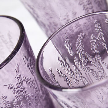 Set Of Four Embossed Heather Tumblers, 3 of 7