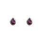 Mini Sterling Silver February Birthstone Stud Earrings, thumbnail 4 of 8