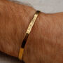 Gold Colour Personalised Cuff Bracelet, thumbnail 2 of 5