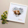Personalised Cat Heart Portrait Framed Print, thumbnail 2 of 5