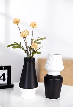 Set Of Three Black And White Ceramic Vase, 4 of 6
