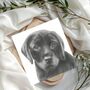 Adorable Labrador Puppy Hand Drawn Card, thumbnail 1 of 7