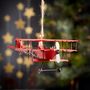 Santa In His Red Tri Plane Hanging Decoration, thumbnail 1 of 2