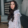 Boho Lace Bridal Cloak With Hood | Emerald Green Wedding Cape, thumbnail 9 of 12