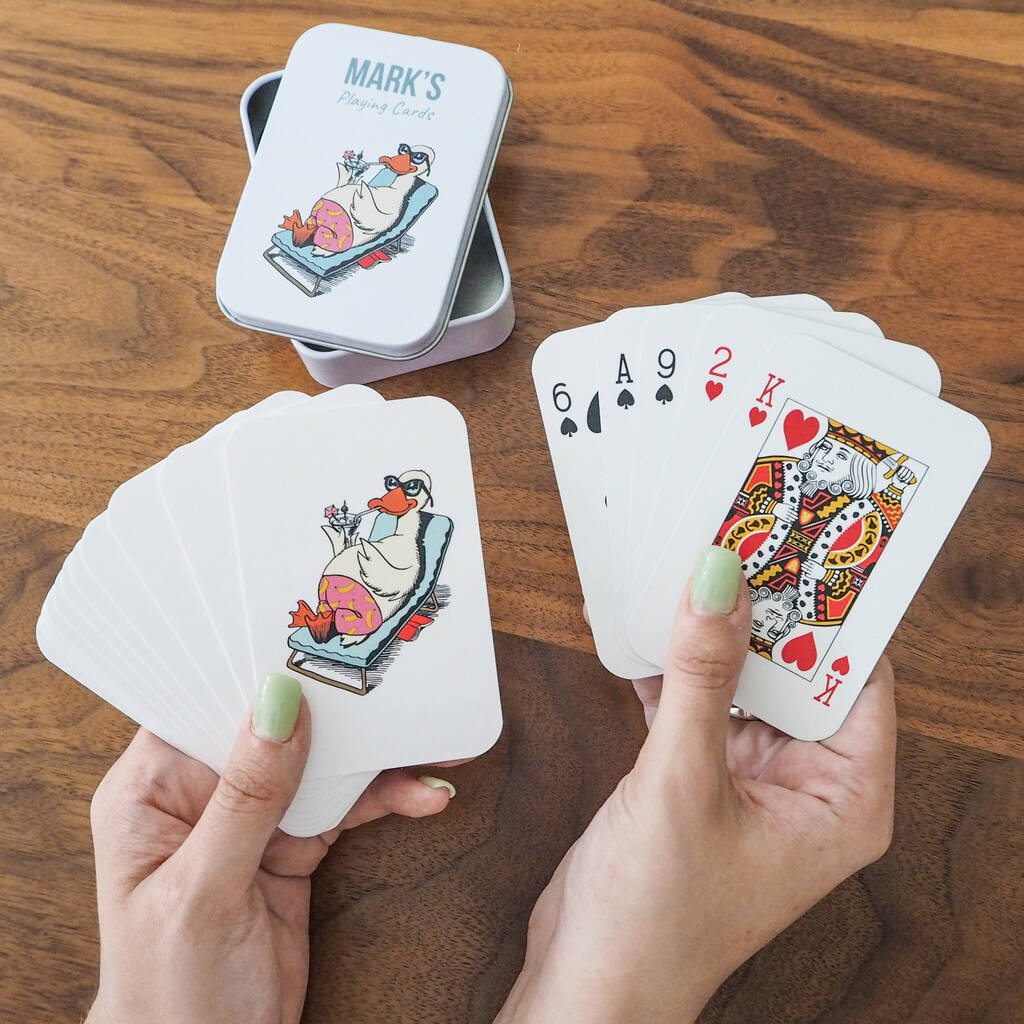 Image of Personalised Goose Hobbies Playing Cards