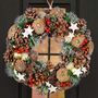 Country Christmas Natural Front Door Wreath, thumbnail 3 of 7