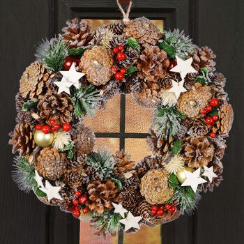 Country Christmas Natural Front Door Wreath, 3 of 7