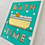Bath Time Gold And Silver Leaf Retro Signage Hand Made, thumbnail 1 of 5