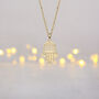 Personalised 9ct Gold Hamsa Hand Necklace, thumbnail 2 of 9