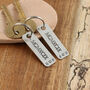 25th Silver Anniversary Numerals Pair Of Keyrings, thumbnail 4 of 8