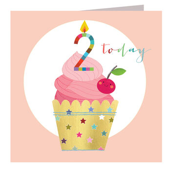 Cupcake 2nd Birthday Card, 3 of 5