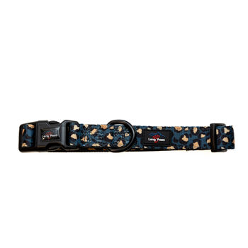 Long Paws Funk The Dog Collar Leopard Green And Gold, 4 of 7