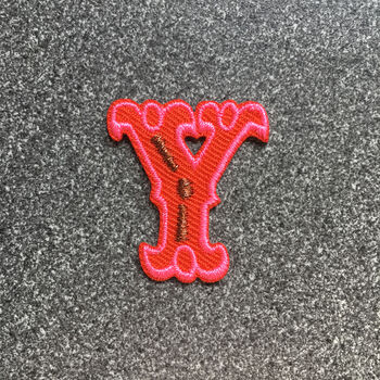 Letter Y Alphabet Iron On Patch, 2 of 4