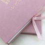 Personalised Wedding Guest Book, Blush, Cloth, thumbnail 2 of 3