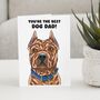 Personalised American Pit Bull Father's Day Card, thumbnail 1 of 12