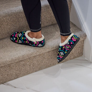 Heidi Navy Nordic Women's Slippers Indoor/Garden Shoes, 8 of 11