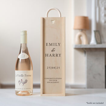 Personalised Engagement Bottle Box | Custom Wedding Gift, 5 of 10