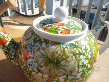 Two Cup Teapot In William Morris Golden Lily Design, 4 of 9