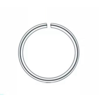 Stainless Steel Nose Ring | Silver Nose Hoop, 2 of 9