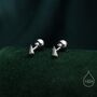 Sterling Silver Extra Tiny Triangle Pyramid Screw Back Earrings, thumbnail 1 of 10