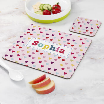 Personalised Girl's Patterned Placemat Set, 9 of 12