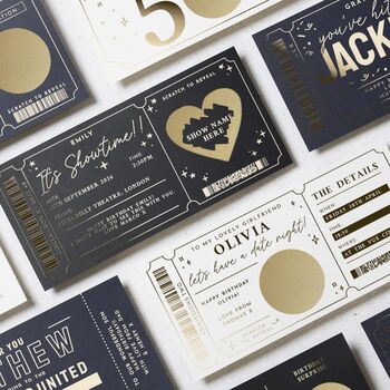 Personalised Theatre Show Ticket Scratch Gift Voucher, 9 of 9