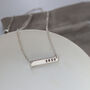Hugs And Kisses Silver Bar Necklace, thumbnail 4 of 9