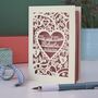 Personalised Papercut Wedding Card, thumbnail 1 of 8