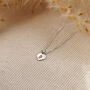 Tiny Heart Personalised Initial Necklace Silver Or Gold, thumbnail 6 of 7