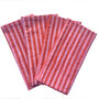 Pink And Red Stripe Cotton Napkins Set Of Four, thumbnail 2 of 7