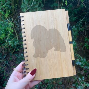 Personalised Shih Tzu Dog Engraved Notebook, 2 of 2