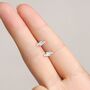 Sterling Silver Extra Tiny Opal Lightning Bolt Stud Earrings, thumbnail 6 of 12