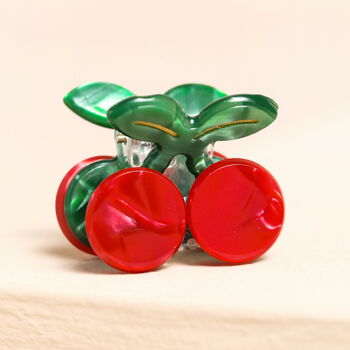 Mini Red Cherry Hair Clip, 2 of 4