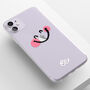 Personalised Pink Smiley Name Clear Phone Case, thumbnail 4 of 5
